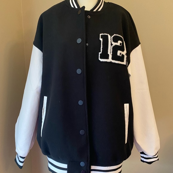 NWOT 🌟12th Tribe Letterman Jacket - Picture 9 of 13